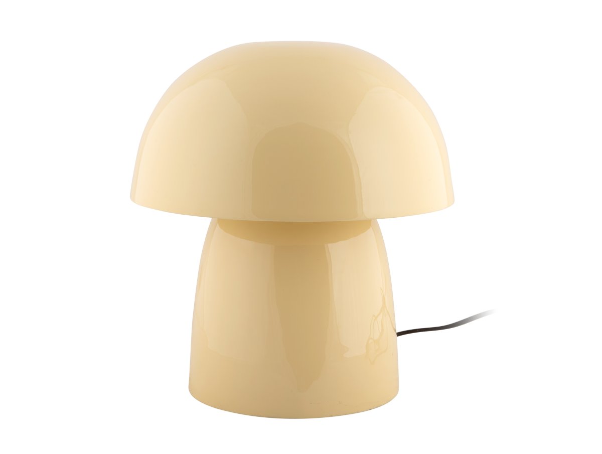 Masivo Seta 34cm Amarillo lámpara de mesa De Leitmotiv - La lámpara de mesa Masivo Seta es un objeto de diseño escultural fabricado en metal con un acabado brillante de color amarillo claro.