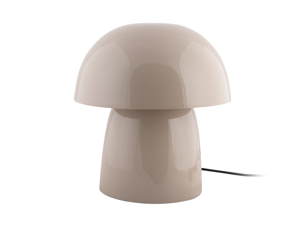 Masivo Seta 34cm Beige lámpara de mesa De Leitmotiv - La lámpara de mesa Masivo Seta es un objeto de diseño escultural fabricado en metal con un acabado beige brillante.