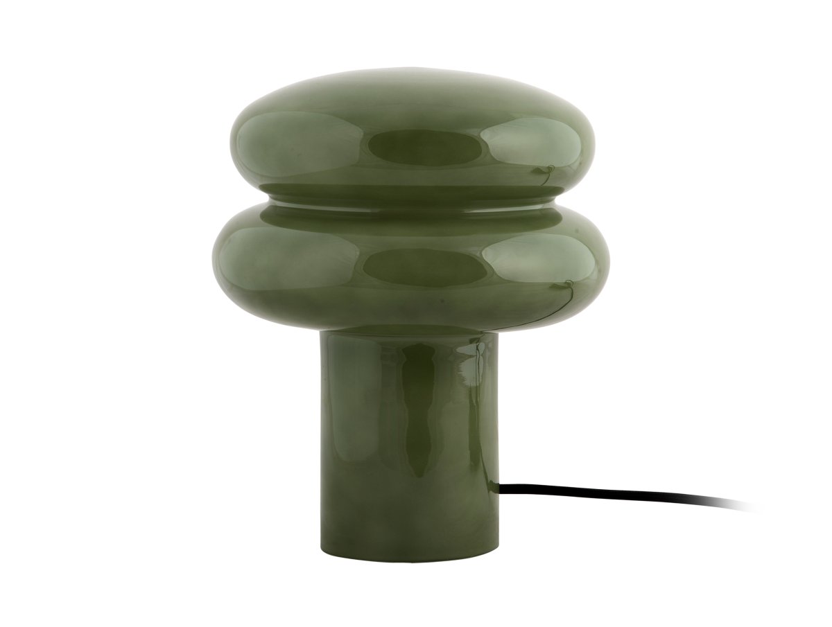 Incesante 24cm Verde lámpara de mesa De Leitmotiv - Incesante es una lámpara de mesa escultural de cristal con una pantalla verde intenso que emite una luz cálida y ambiental.