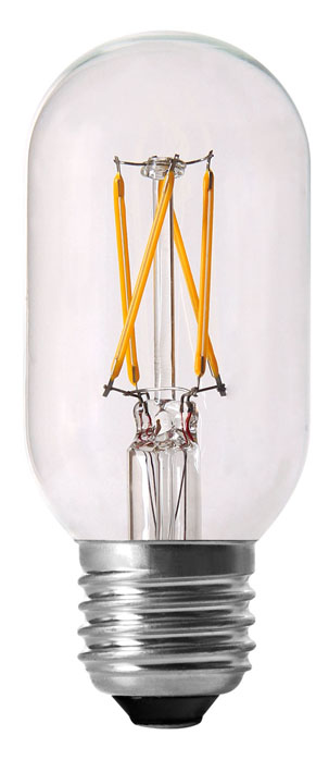 E27 2W regulable 2200K RA95 De Nordic Lighting - Bombilla LED decorativa de tubo E27 de 2 W que sustituye a una bombilla incandescente de aproximadamente 20 W.