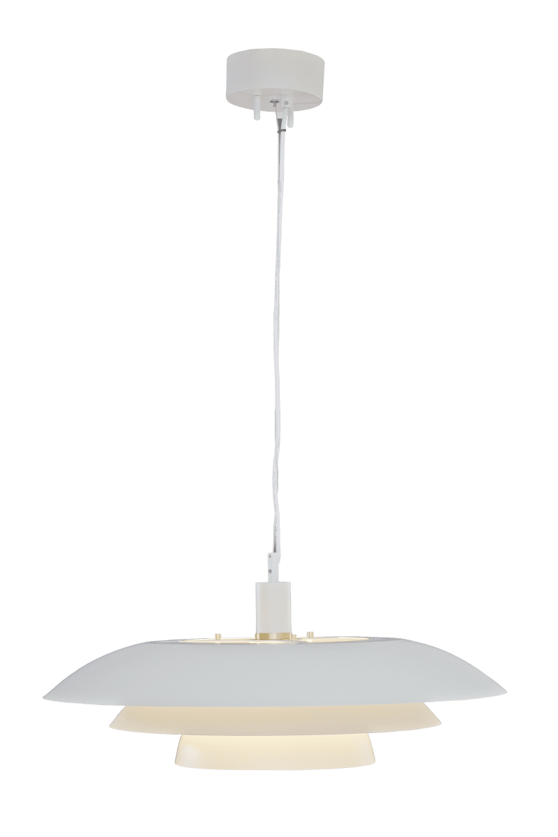 Epsilon Ø56 Blanco mate Lámpas de techo De Aneta Lighting - Su pantalla met&aacute;lica de tres piezas garantiza una distribuci&oacute;n de luz agradable y evita el deslumbramiento.