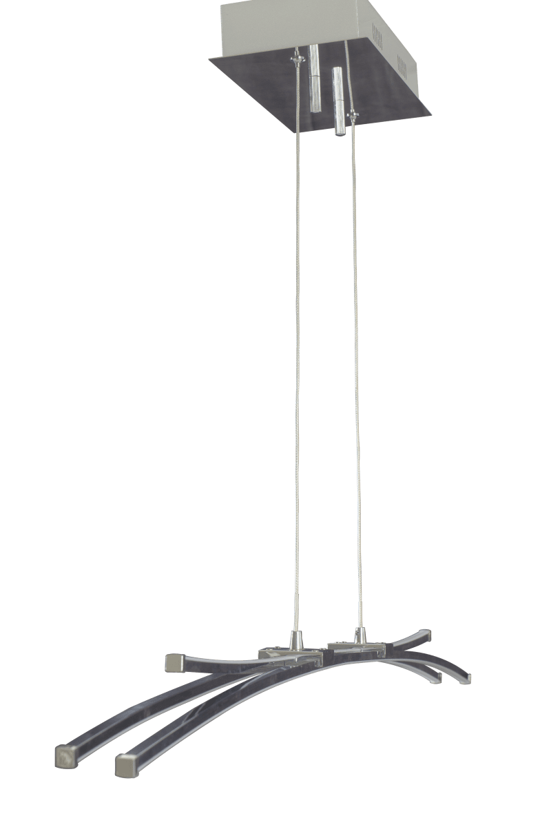 Svala 114cm Cromo Lámpas de techo De Aneta Lighting - Aluminio y LED de 30W, la fuente de luz es integrada y regulable.