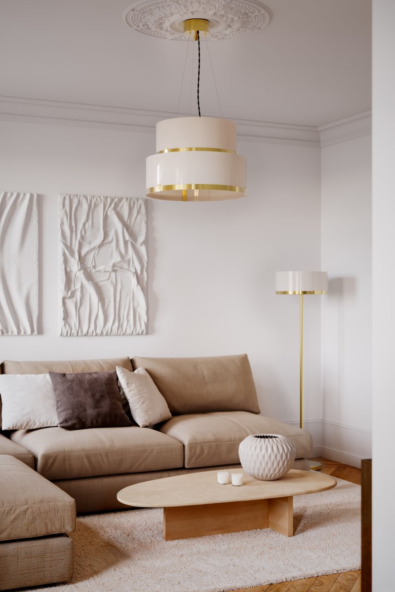 Marcel Ø50 Blanco Lámpas de techo De By Rydéns - Marcel es una hermosa l&aacute;mpara de techo y agrega elegancia a la habitaci&oacute;n con sus detalles de lat&oacute;n.