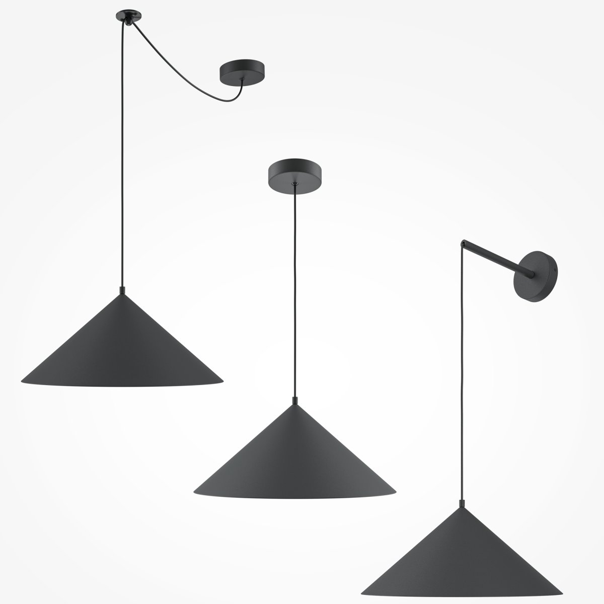 Basic colors Ø35 Negro Lámpas de techo De Maytoni - Perfecto para iluminar la mesa del comedor, la encimera de la cocina o la superficie de trabajo de su hogar.