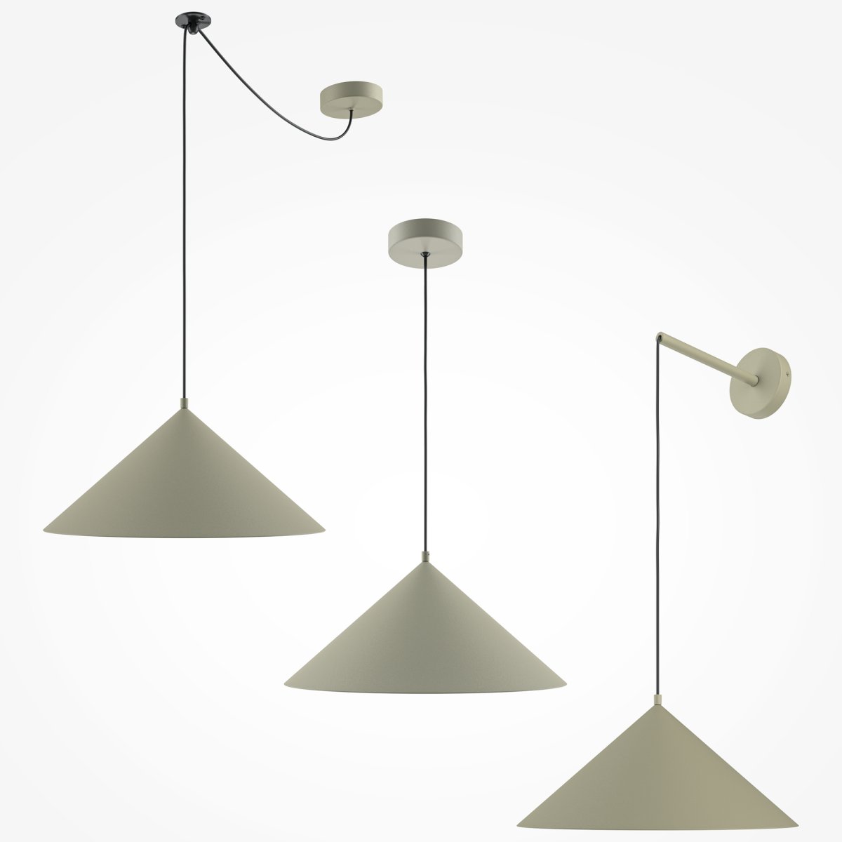Basic colors Ø35 Gris Lámpas de techo De Maytoni - Perfecto para iluminar la mesa del comedor, la encimera de la cocina o la superficie de trabajo de su hogar.