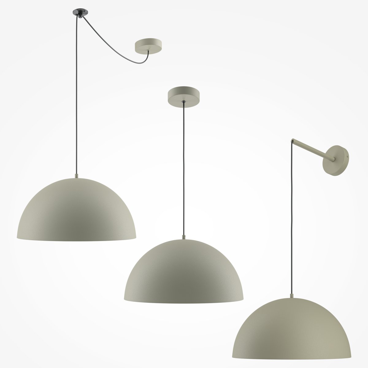 Basic colors Ø35 Gris Lámpas de techo De Maytoni - Con su pantalla en forma de media luna en un elegante tono neutro, emite una luz dirigida y agradable que crea un ambiente moderno y armonioso.