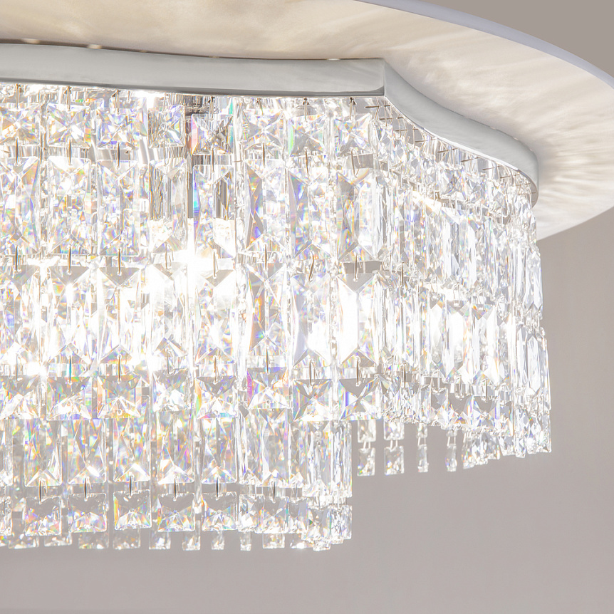 Dune Ø60 Cromo cristal De Maytoni - Perfecto para colocar en el pasillo, la sala de estar o encima del comedor para un detalle interior sofisticado y radiante.