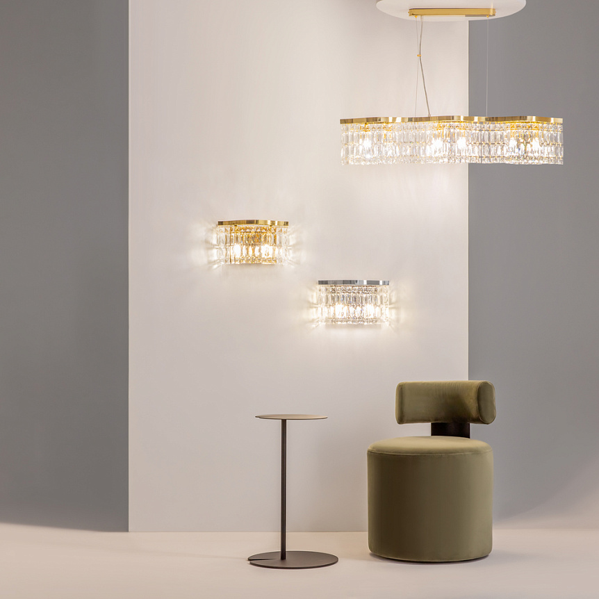 Dune 93cm Oro cristal De Maytoni - Perfecto para colocar sobre la mesa del comedor o la encimera de la cocina para un detalle interior sofisticado y radiante.