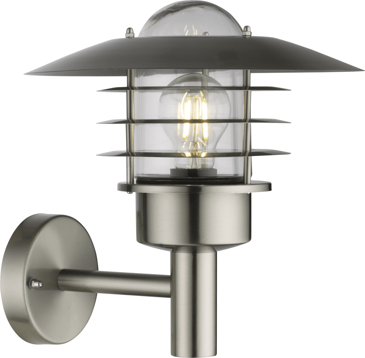 Kalmar acero cepillado lámpara de exterior De Nordic Lighting - Su acabado en acero cepillado le confiere un aspecto elegante, adem&aacute;s de robusta y duradera.