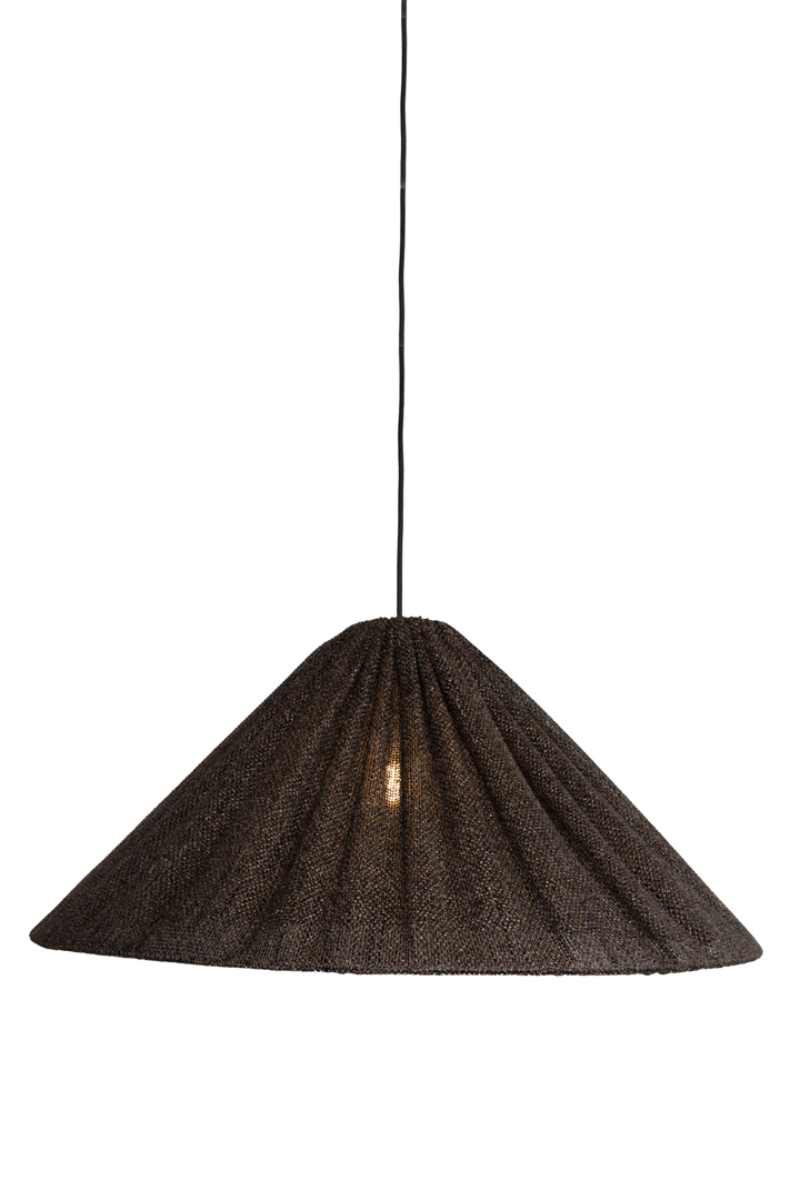 Tipi Pantalla S/Colgante Ø78 Marrón Lámpas de techo De Alde & Lind - Una pantalla de techo c&oacute;nica y voluminosa, perfecta como l&aacute;mpara de techo sobre una mesa de comedor o de centro.
