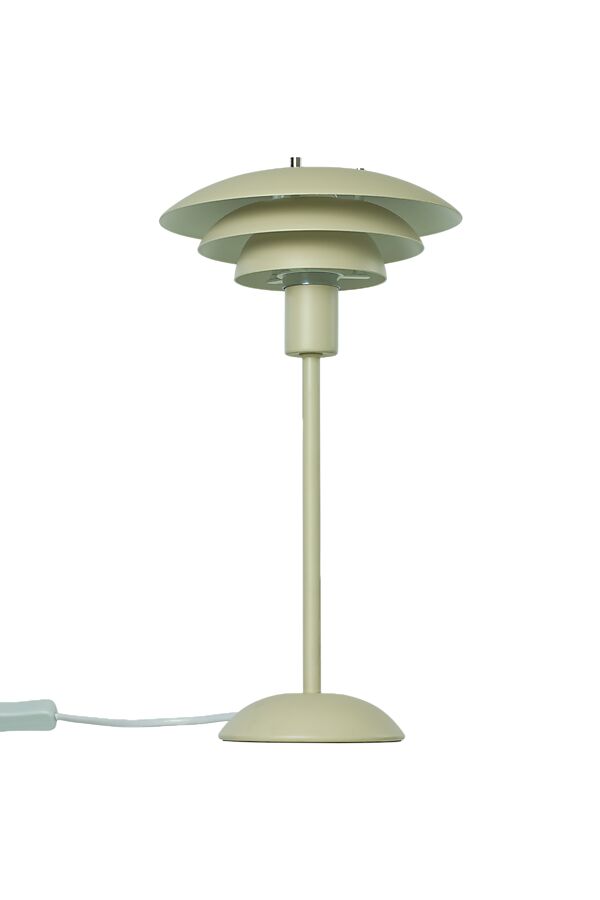 Epsilon 37cm Beige lámpara de mesa De Aneta Lighting - La pequeña pantalla lo hace adecuado para su uso en una ventana o en un estante, por ejemplo.