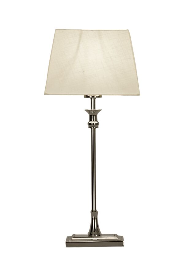 Anette 55cm Plata lámpara de mesa De Aneta Lighting - Gracias a su diseño sencillo, la lámpara funciona como un elegante detalle de decoración y como una práctica fuente de luz.