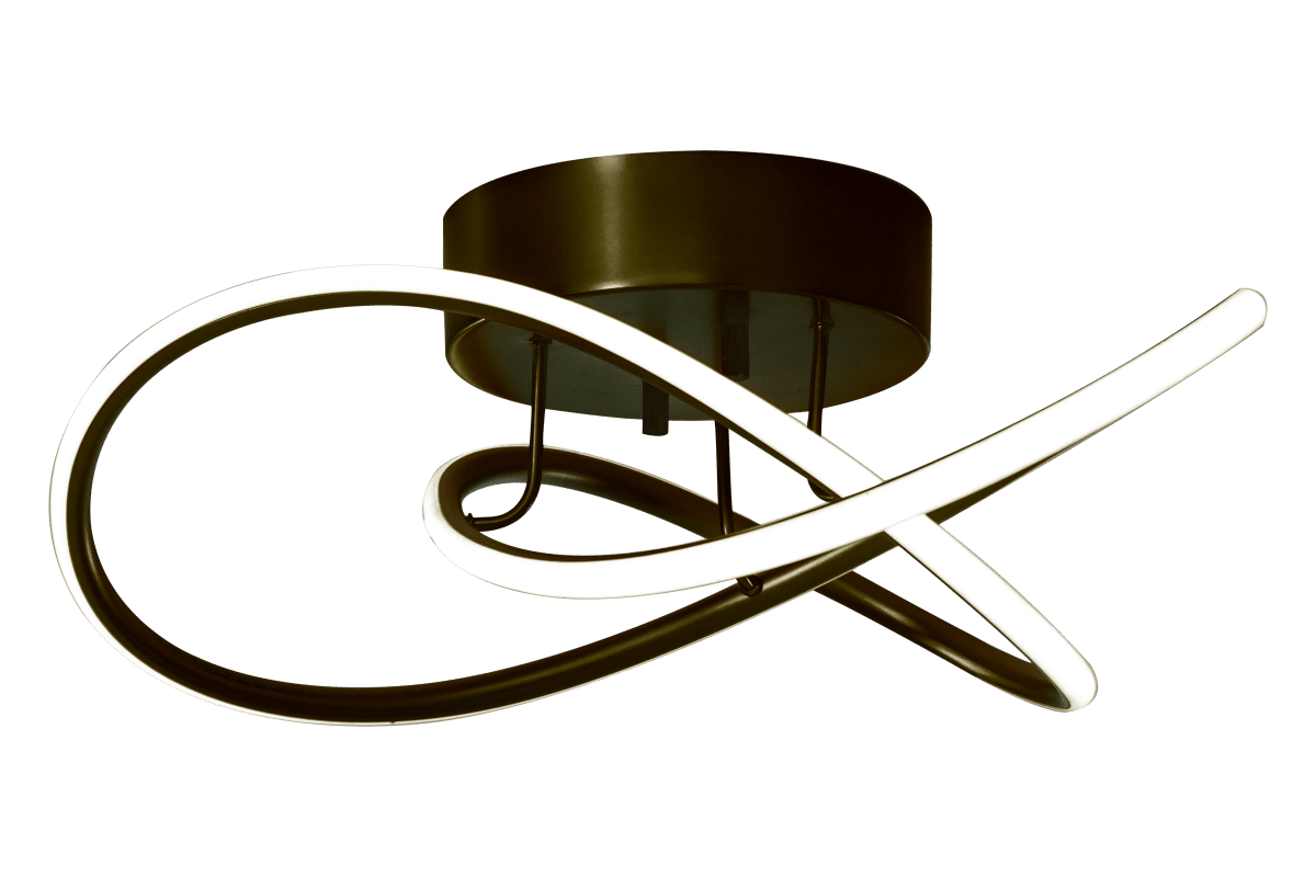 Imagen ampliada de Roller Ø50 Negro plafón De Aneta Lighting - La moderna lámpara de techo Roller de metal impresiona por su interesante diseño, que recuerda a una montaña rusa.