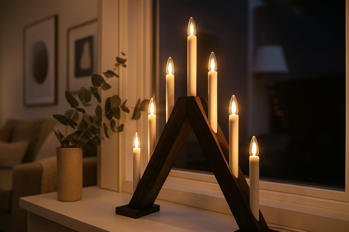 Nova 7 Madera De Pixie Design - Viene con un cable de 2 m, interruptor de encendido y enchufe.