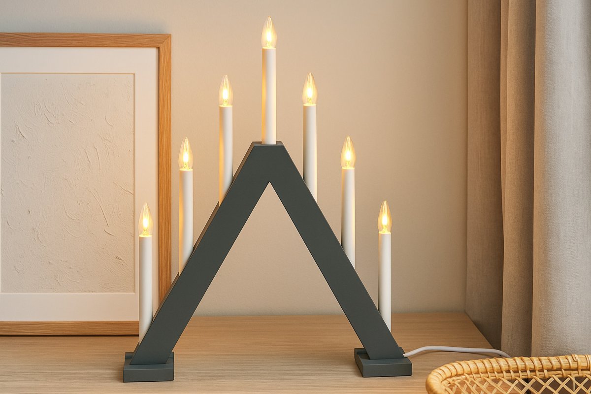 Nova 7 Gris De Pixie Design - Viene con un cable de 2 m, interruptor de encendido y enchufe.