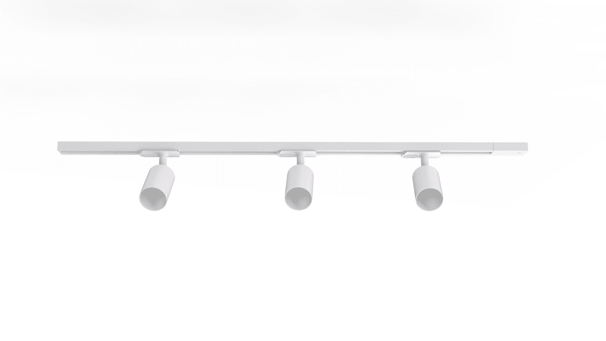 Forma 3-set Blanco De Nordic Lighting - Juego completo de rieles y focos de Nordic Lighting.