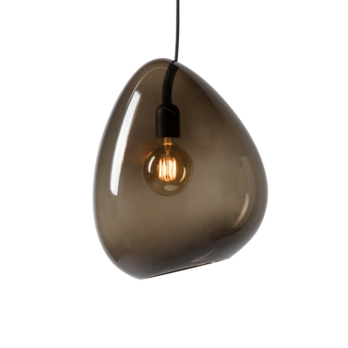 Ocean 32cm Color humo Lámpas de techo De Belid - Fabricado en cristal ahumado, que proporciona un aspecto elegante y garantiza una hermosa distribuci&oacute;n de la luz en la habitaci&oacute;n.