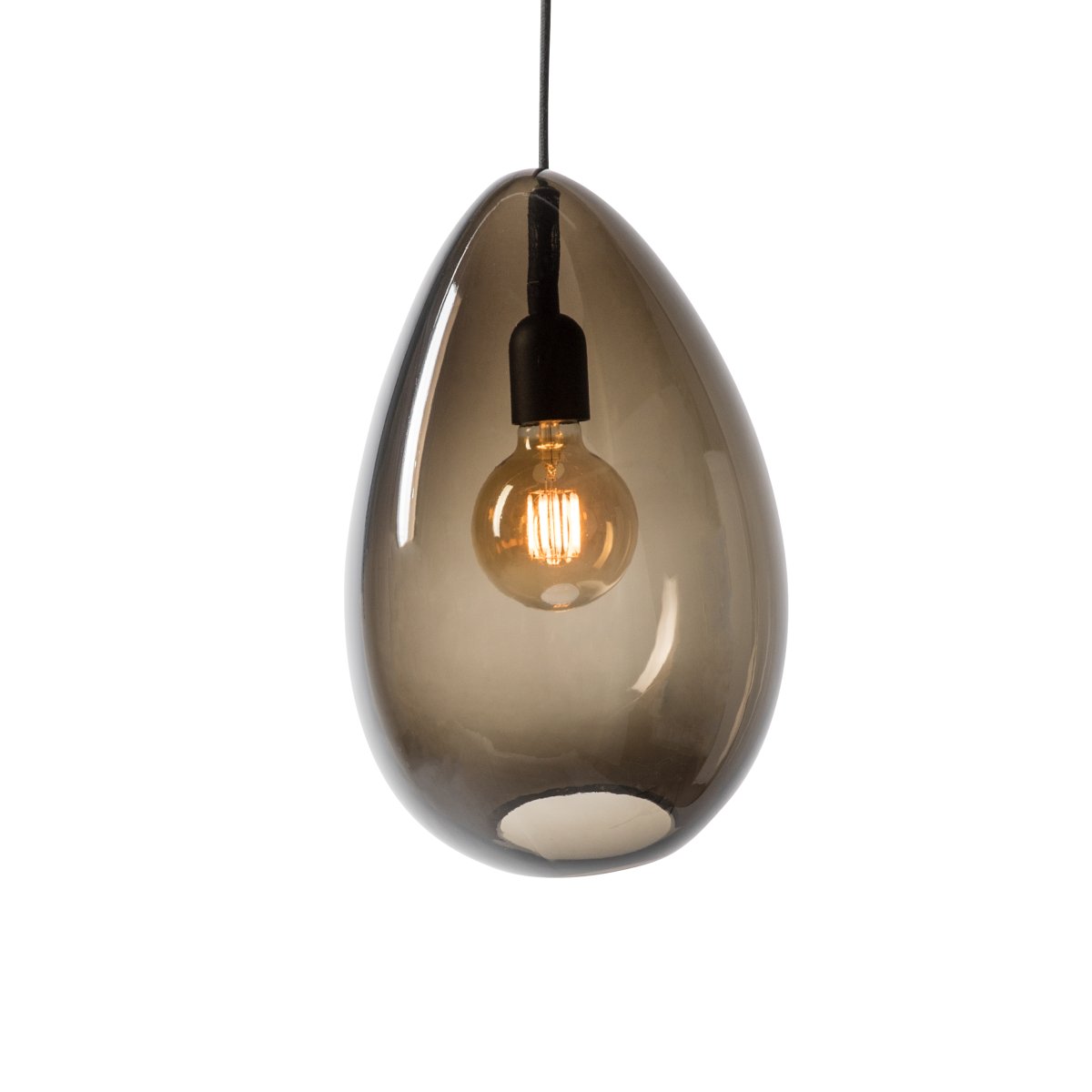 Ocean 32cm Color humo Lámpas de techo De Belid - Fabricado en cristal ahumado, que proporciona un aspecto elegante y garantiza una hermosa distribuci&oacute;n de la luz en la habitaci&oacute;n.