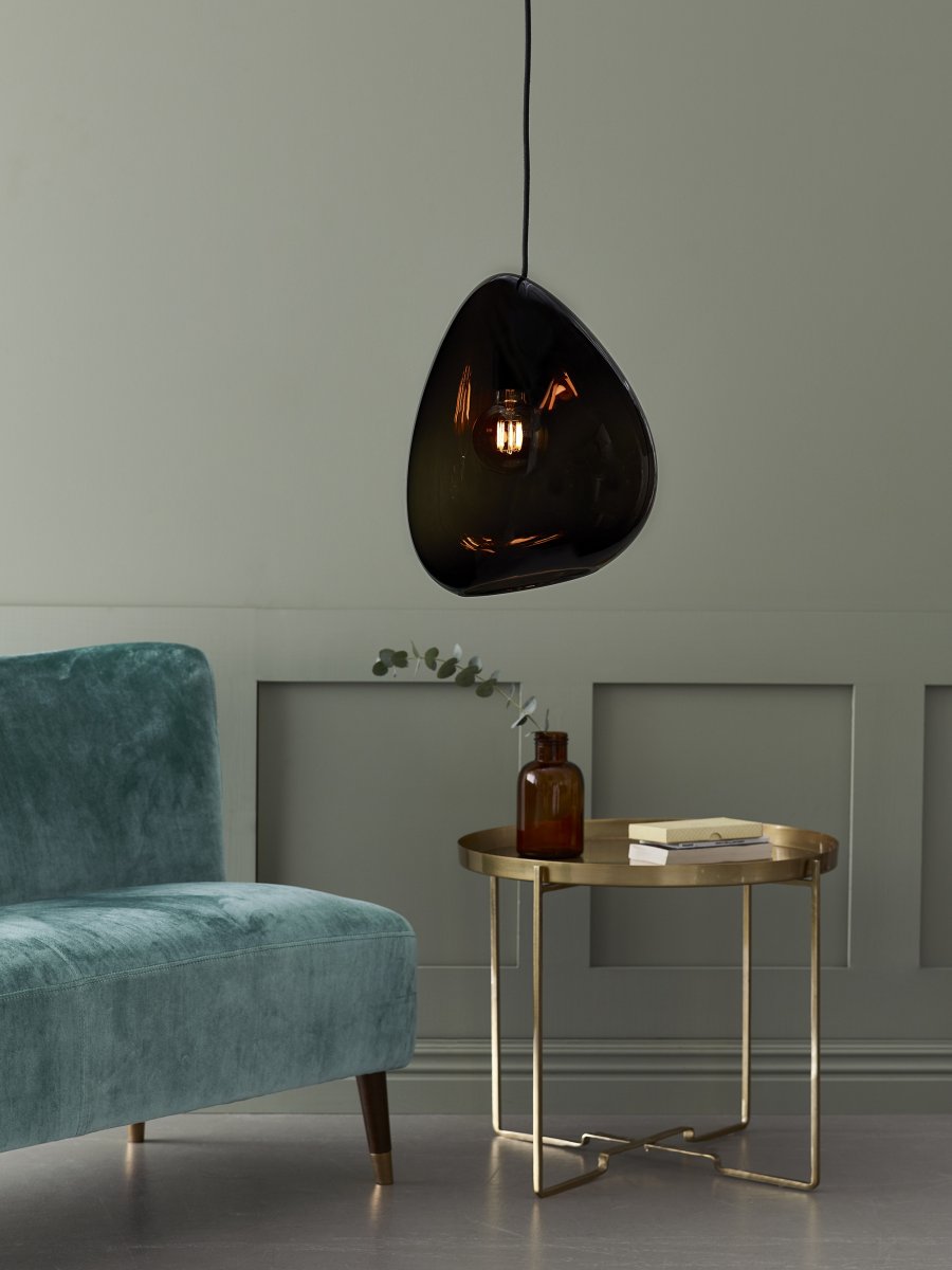 Ocean 32cm Color humo Lámpas de techo De Belid - Fabricado en cristal ahumado, que proporciona un aspecto elegante y garantiza una hermosa distribuci&oacute;n de la luz en la habitaci&oacute;n.