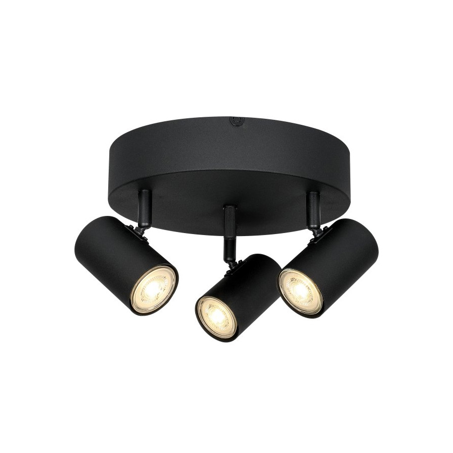 Omega 3 Negro foco de techo De Nordic Lighting - Omega es un foco cl&aacute;sico de dise&ntilde;o atemporal fabricado en metal negro mate.