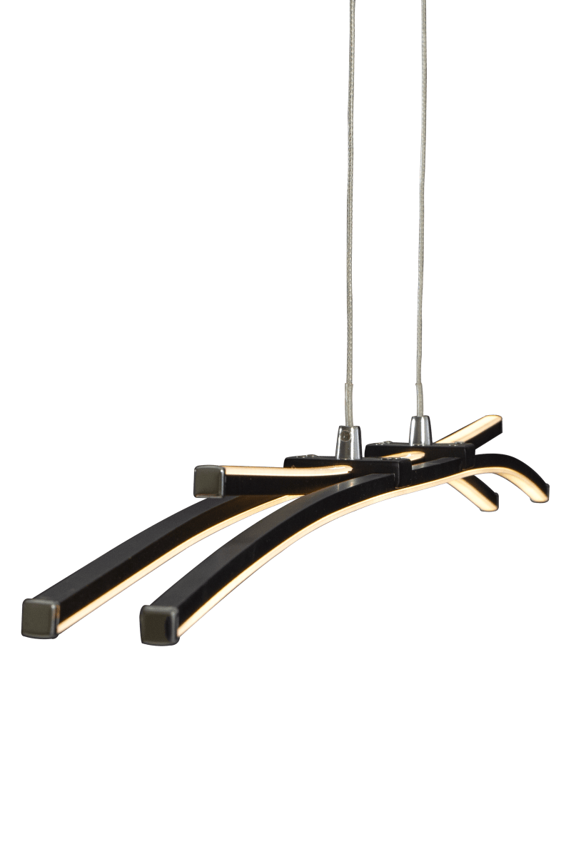 Svala 114cm Negro Lámpas de techo De Aneta Lighting - Aluminio y LED de 30W, la fuente de luz es integrada y regulable.