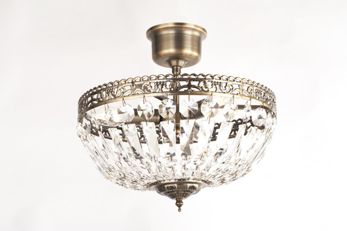 Classic Ø35 Latón antiguo cristal De Norrsken Design - Experimente la elegancia atemporal con esta exclusiva lámpara de techo de latón antiguo, adornada con cristal K9 de clase 1 cortado a mano.
