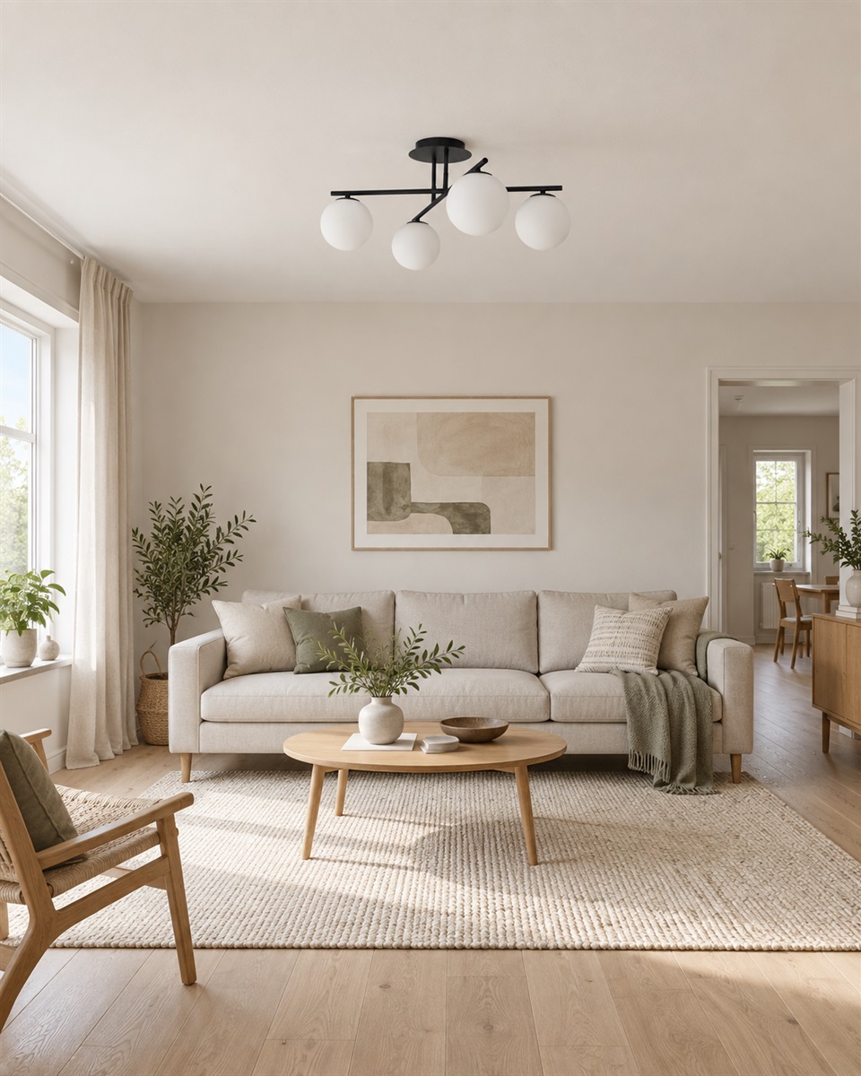 Globi 4 Ø65 En blanco y negro plafón De Nordic Lighting - Globi 4 es una moderna l&aacute;mpara de techo que ofrece un dise&ntilde;o elegante y una luz suave y agradable.