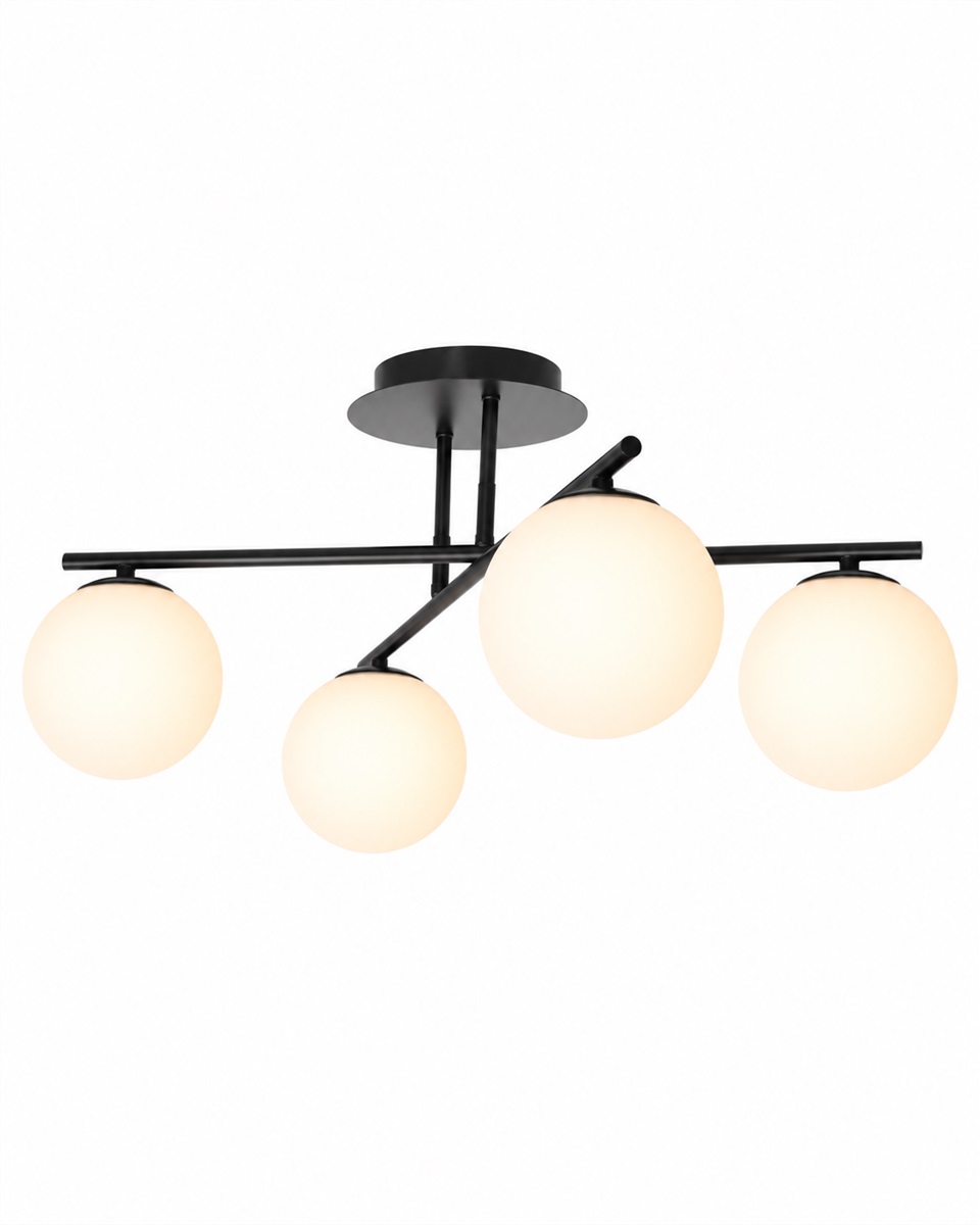 Globi 4 Ø65 En blanco y negro plafón De Nordic Lighting - Globi 4 es una moderna l&aacute;mpara de techo que ofrece un dise&ntilde;o elegante y una luz suave y agradable.