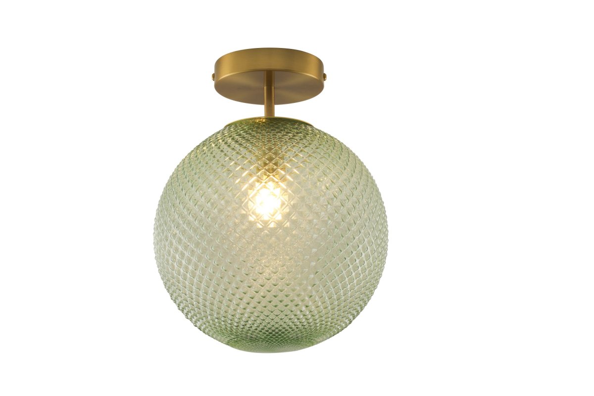 Korridor Ø25 Verde plafón De Lampan - Corridor es una elegante l&aacute;mpara de techo que combina materiales cl&aacute;sicos con un toque decorativo.