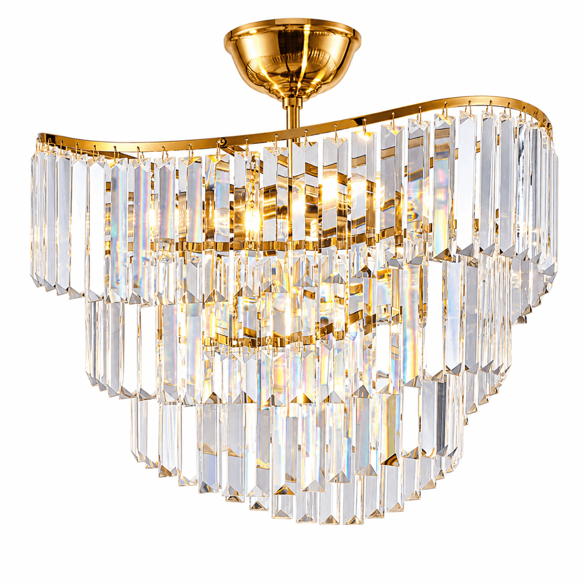 Ascot Ø46 Latón/transparente cristal De Lampan - Gracias a su perfil bajo, Ascot es ideal para habitaciones con techos bajos, donde se convierte en un elemento decorativo central a la vez que crea un ambiente c&aacute;lido y acogedor.