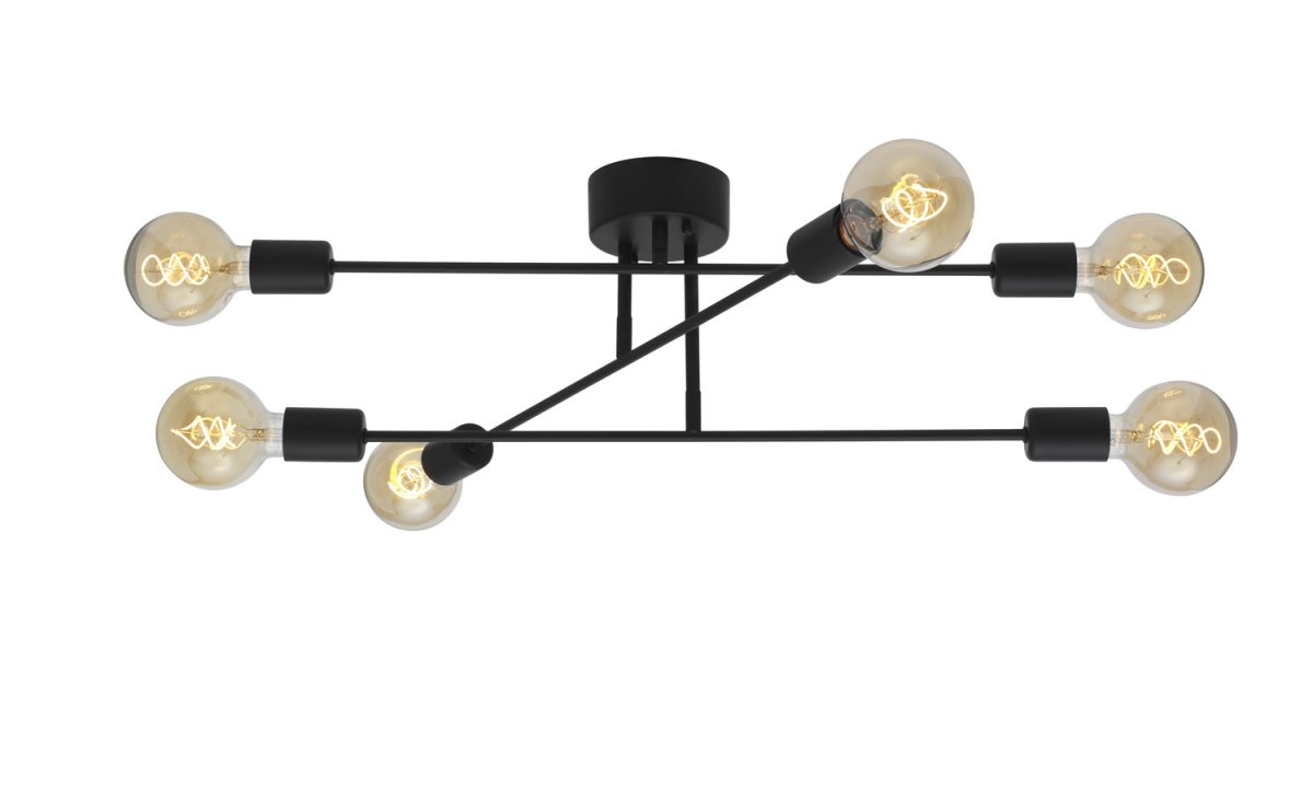 Baton 68cm Negro plafón De Cottex - Para conseguir un resultado similar al de las im&aacute;genes, utiliza l&aacute;mparas decorativas con forma de globo o combina distintas fuentes de luz para conseguir un look m&aacute;s divertido.