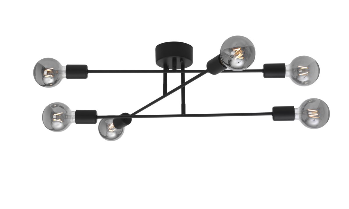 Baton 68cm Negro plafón De Cottex - Para conseguir un resultado similar al de las im&aacute;genes, utiliza l&aacute;mparas decorativas con forma de globo o combina distintas fuentes de luz para conseguir un look m&aacute;s divertido.