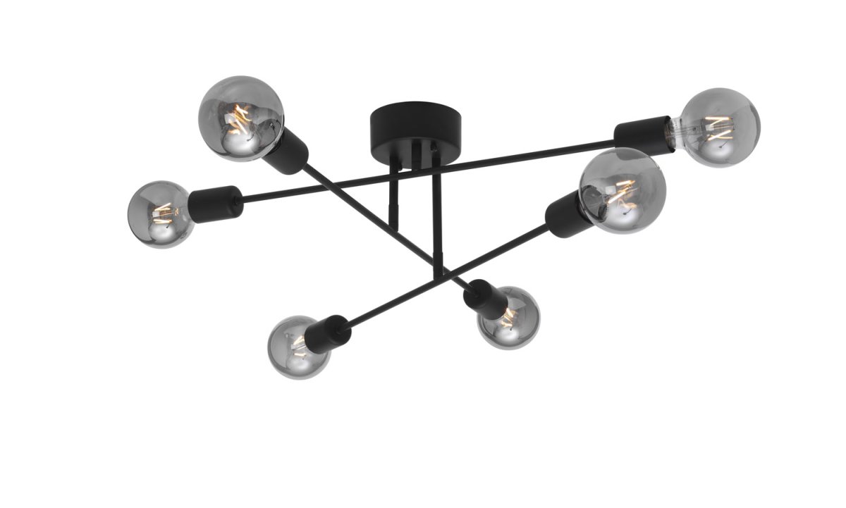 Baton 68cm Negro plafón De Cottex - Para conseguir un resultado similar al de las im&aacute;genes, utiliza l&aacute;mparas decorativas con forma de globo o combina distintas fuentes de luz para conseguir un look m&aacute;s divertido.