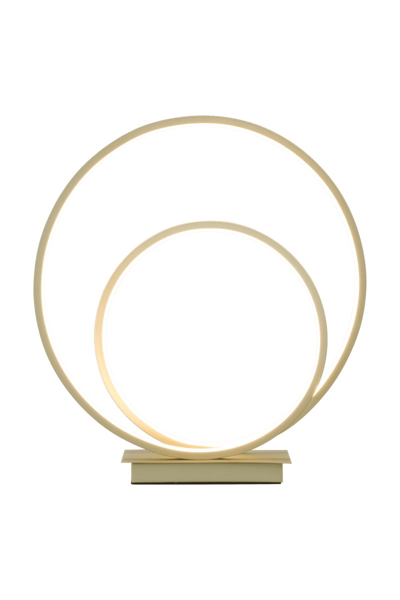Loop 37cm Champán lámpara de mesa De Aneta Lighting - LED integrado de 14 W, regulable mediante un regulador de 3 pasos en la base de la lámpara.