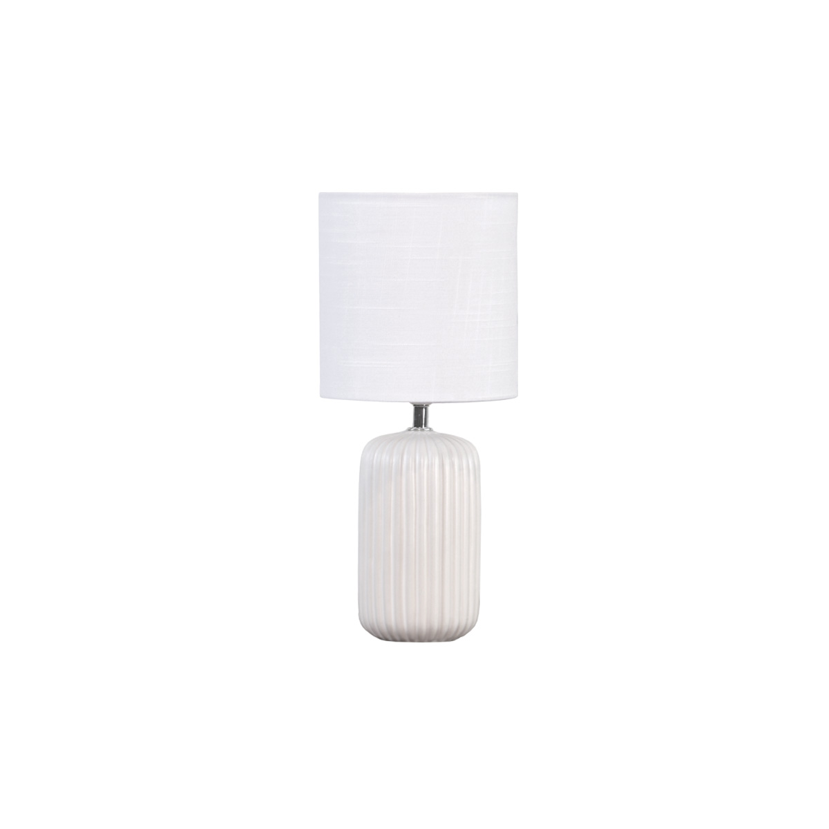 Palizzo 33cm Blanco lámpara de mesa De Nordic Lighting - La l&aacute;mpara de mesa Palizzo combina una elegante base de cer&aacute;mica con sutiles ranuras y una pantalla de lino blanco.