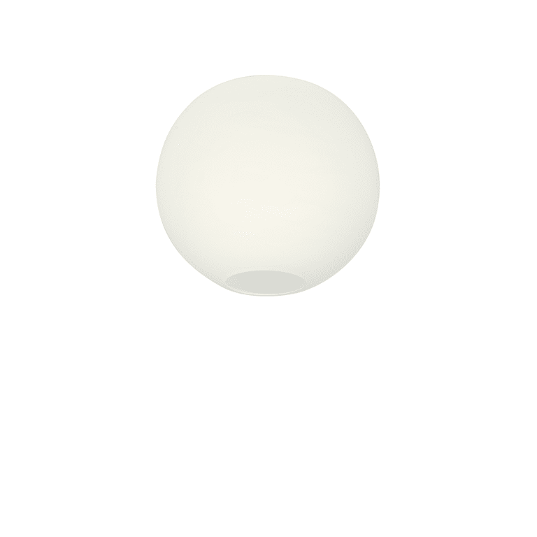 Glob Ø26 Ópalo plafón De Belid - Glob es una lámpara de techo de mayor tamaño, con cristal opalino, montada en un gancho de techo con soporte de techo oculto.