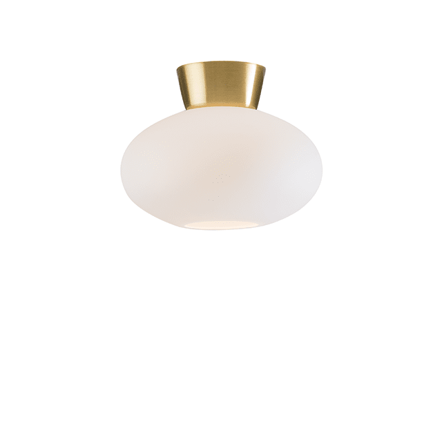 Bullo Ø27 Latón/ópalo plafón De Belid - Aprobado para ba&ntilde;os, pero se adapta a la mayor&iacute;a de las habitaciones de su hogar.