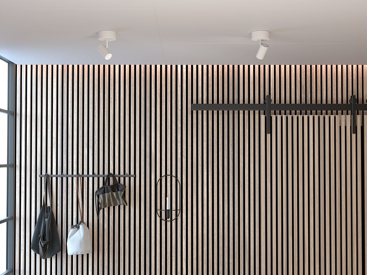 Tyson Estructura blanca foco de techo De Belid - Se adapta a la mayoría de las habitaciones de su hogar.