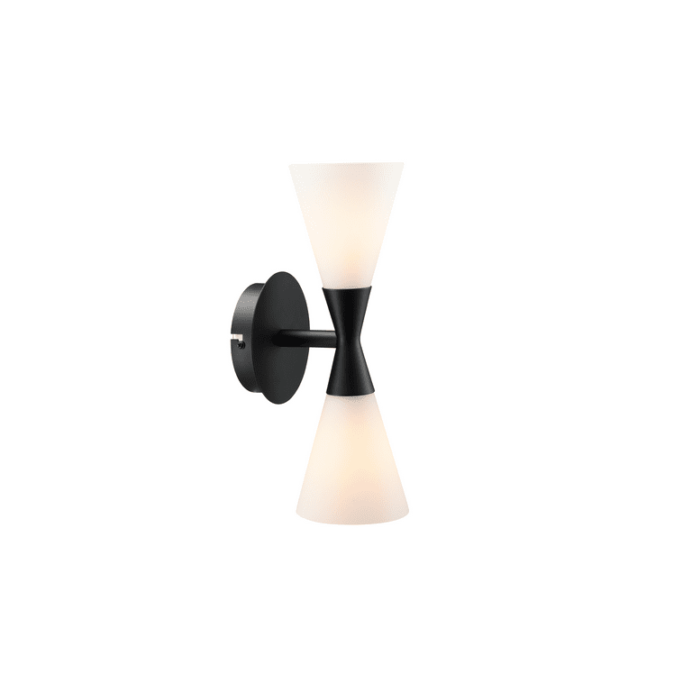 Harlekin duo Negro mate lámpara de pared De Herstal - Harlequin Duo es una l&aacute;mpara de pared elegante y con estilo.