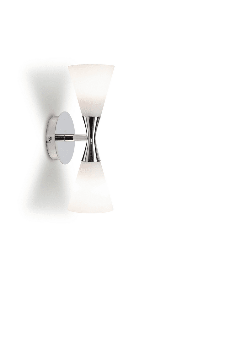 Harlekin duo Cromo lámpara de pared De Herstal - Harlequin Duo es una l&aacute;mpara de pared elegante y con estilo.