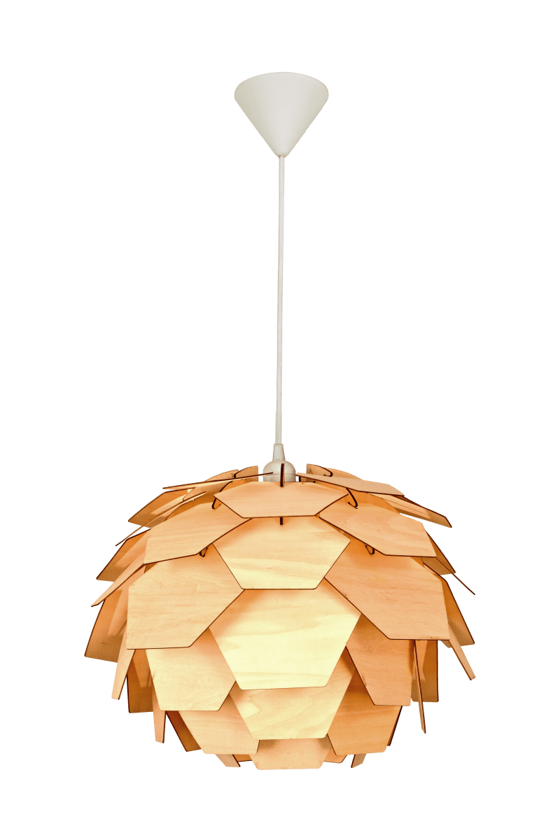 Carpatica Ø40 Naturaleza Lámpas de techo De Aneta Lighting - El dosel del techo está hecho de plástico blanco para suspensión con gancho y está equipado con una tira de sujeción.