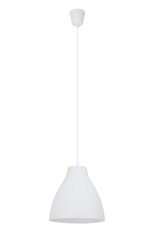 Bizen Ø28 Blanco Lámpas de techo De Brilliant - La lámpara colgante Bizen tiene un diseño clásico y encaja a la perfección sobre la mesa del comedor, creando una luz direccional y atmosférica.