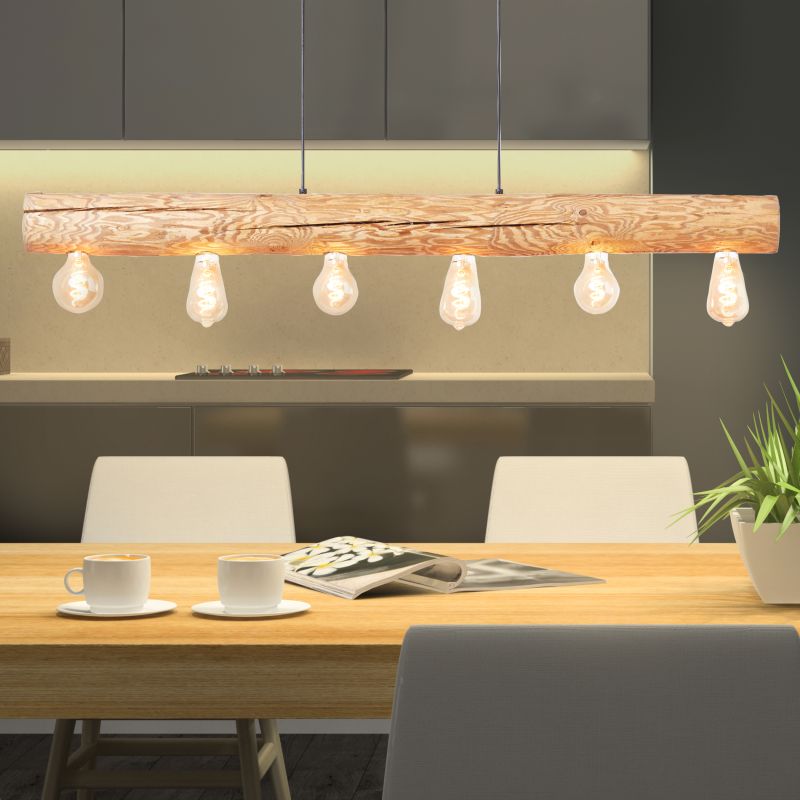 Trabo 115cm Madera Lámpas de techo De Brilliant - La lámpara se fabrica en Europa, lo que garantiza una alta calidad y una producción sostenible.