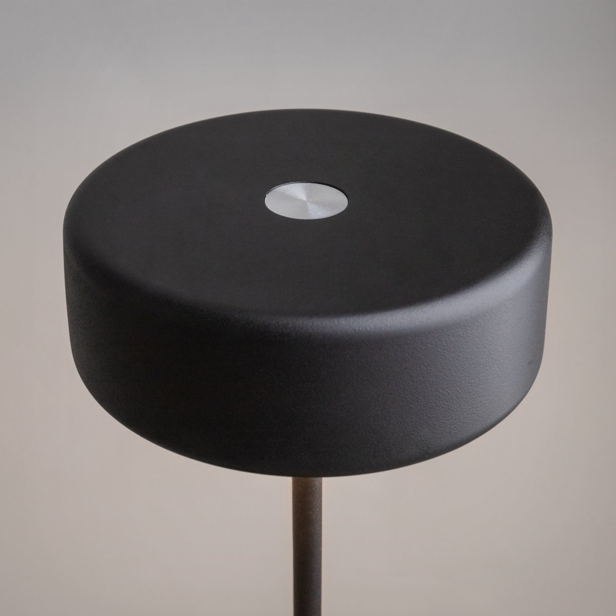 AI Collaboration 35cm Negro portátil De Maytoni - El diseño: con una fina varilla de metal; una base redonda plana o con base de cristal en la que se integra un jarrón.