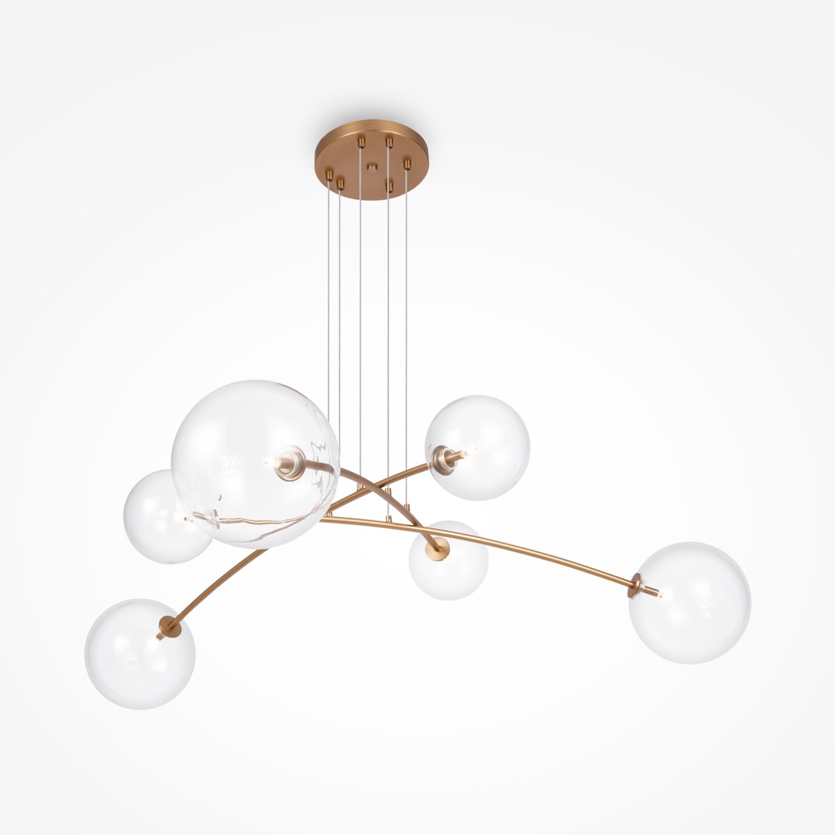 Mood 130cm Latón Lámpas de techo De Maytoni - Perfecto para colocar en la sala de estar o encima de la mesa del comedor para darle un toque moderno.