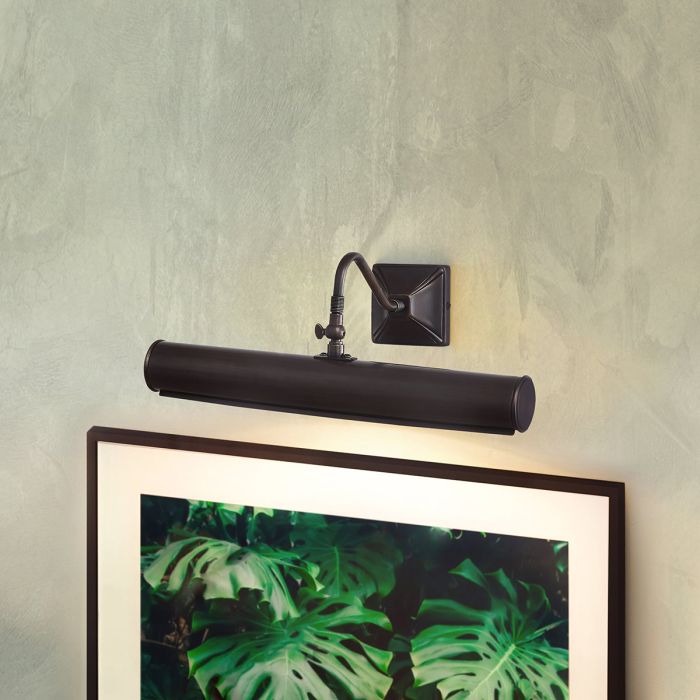 Picture 39cm Bronce De Elstead Lighting - Una gama sencilla de luces para cuadros elegantes y con estilo en un acabado de bronce oscuro.