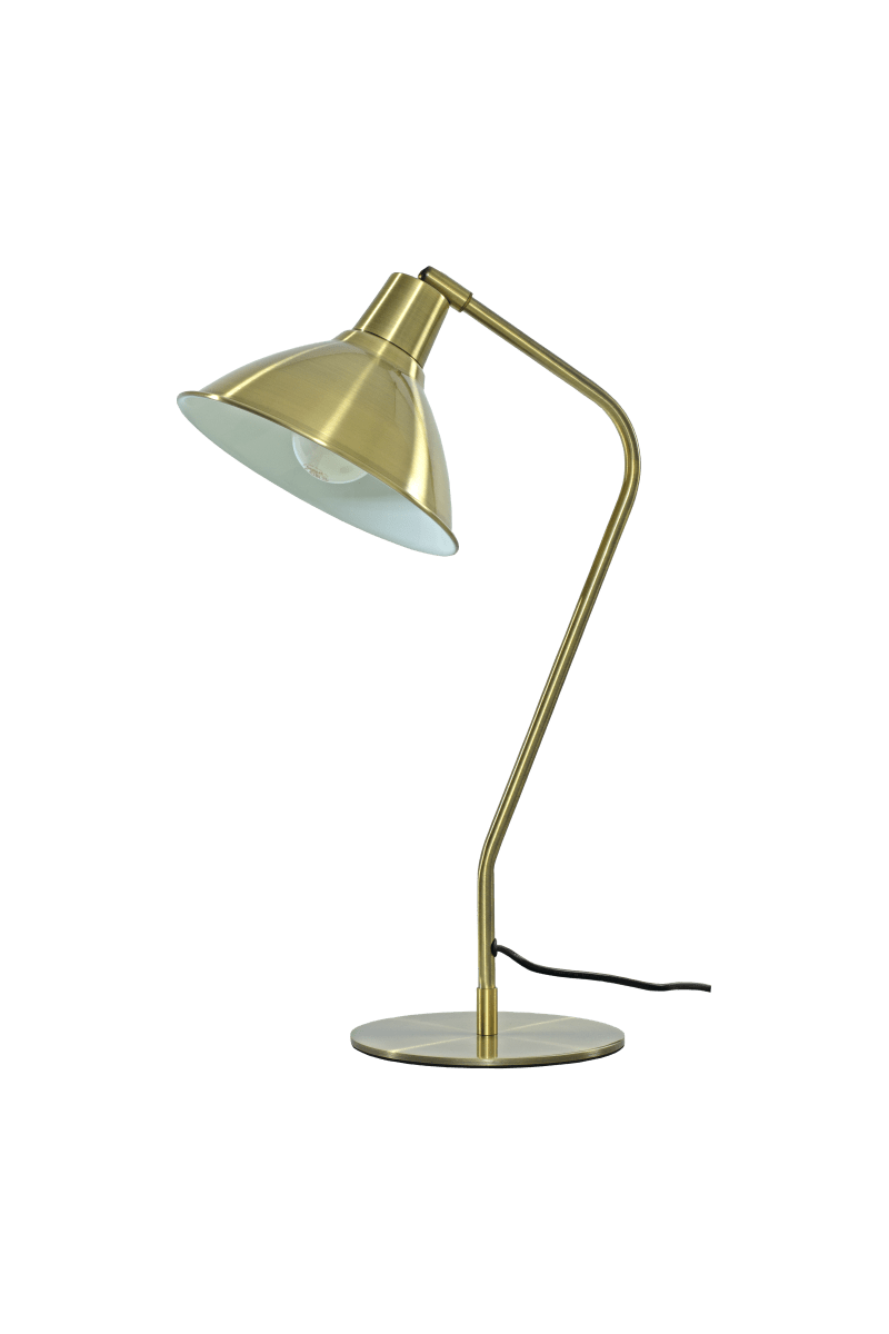 Ostri 50cm Latón antiguo lámpara de escritorio De Aneta Lighting - Ostri se convierte as&iacute; en una elegante l&aacute;mpara de escritorio para la oficina en casa o en una l&aacute;mpara de lectura junto al sof&aacute;.