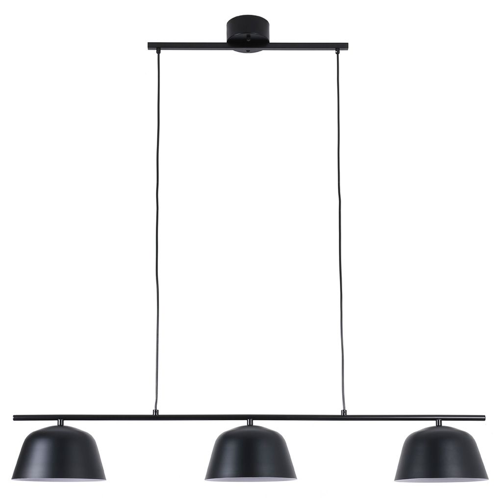 Pop 125cm Negro Lámpas de techo De Nordic Lighting - Sus l&iacute;neas limpias y pantallas orientadas hacia abajo proporcionan una iluminaci&oacute;n agradable y funcional para comedores y cocinas.
