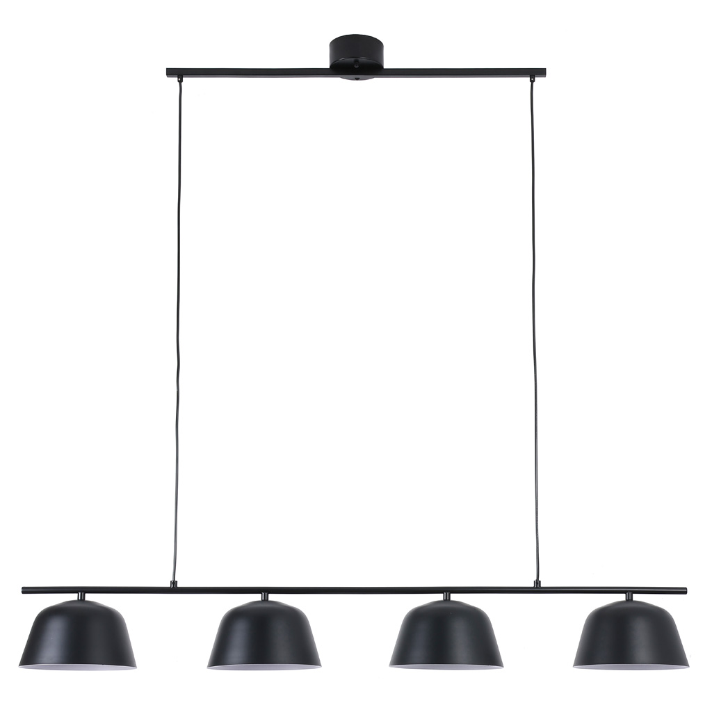 Pop 142cm Negro Lámpas de techo De Nordic Lighting - Sus l&iacute;neas limpias y pantallas orientadas hacia abajo proporcionan una iluminaci&oacute;n agradable y funcional para comedores y cocinas.