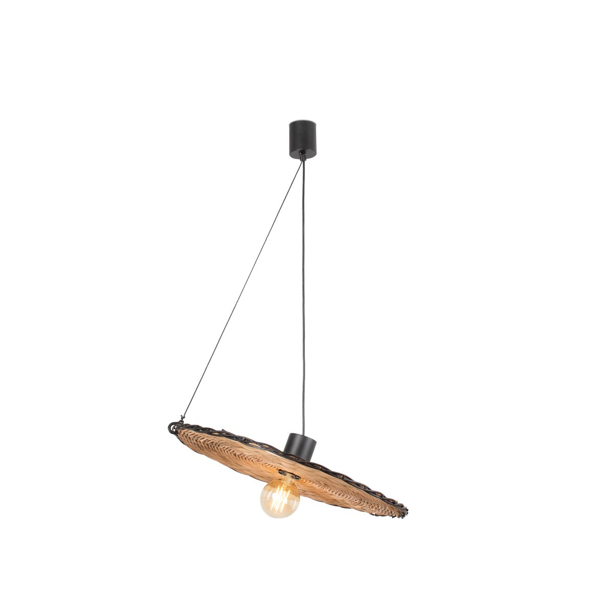 Costas Ø60 Naturaleza Lámpas de techo De Faro Barcelona - Esta l&aacute;mpara combina un estilo minimalista y de inspiraci&oacute;n mediterr&aacute;nea, con la fuente de luz visible.